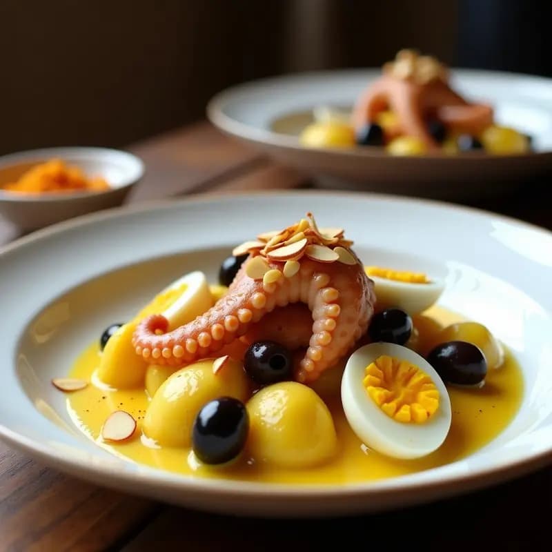 Pulpo al Ají de Gallina: Receta Peruana Fusion con Aji Amarillo y Leche