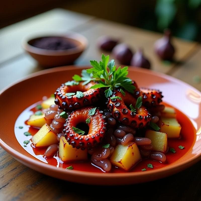 Pulpo a la Brasa con Pimentón de la Vera y Ajo Negro: Receta Española en Olla Express