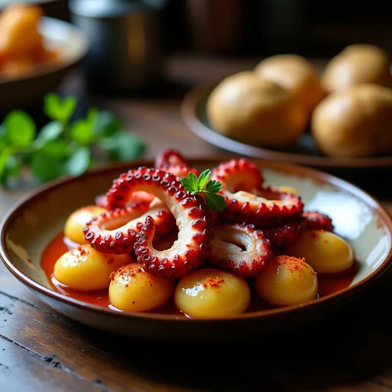 Pulpo a la Gallega con Pimentón y Aceite de Oliva: Receta en Airfryer con Patatas Cocidas