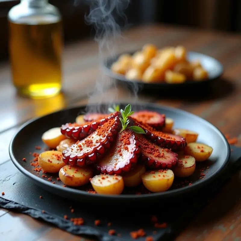 Pulpo a la Gallega con Cachelo: Receta Festiva en Ferias y Romerías