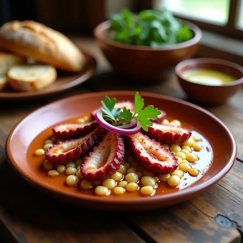 Pulpo a la Gallega con Cachuchas y Aceite de Oliva: Receta Española Tradicional en Olla Lenta