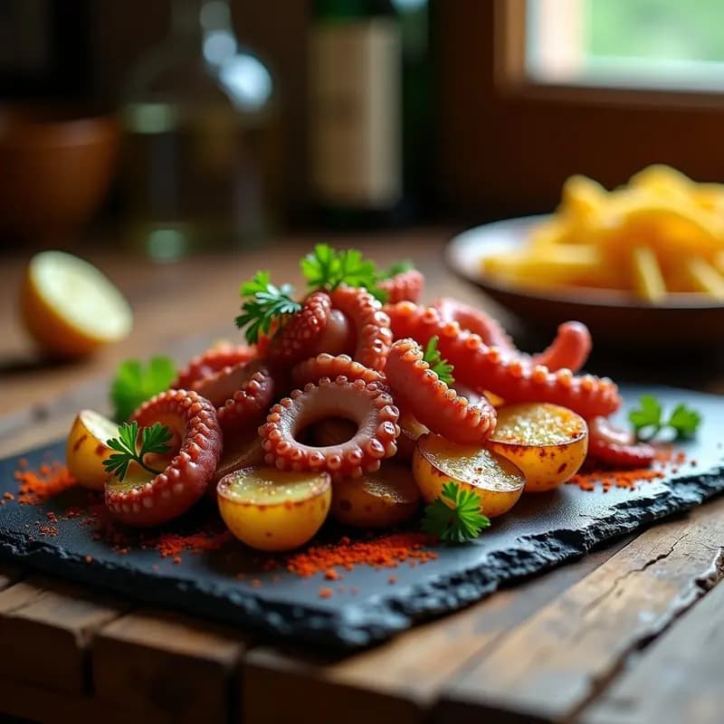 Pulpo a la Gallega con Paprika y Aceite de Oliva Virgen: Receta Española en Airfryer y Baja en Calorías