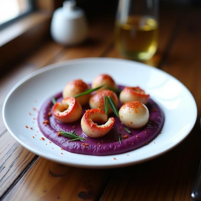 Pulpo a la Gallega con Patata Morada: Receta en Olla Express con Toque Moderno