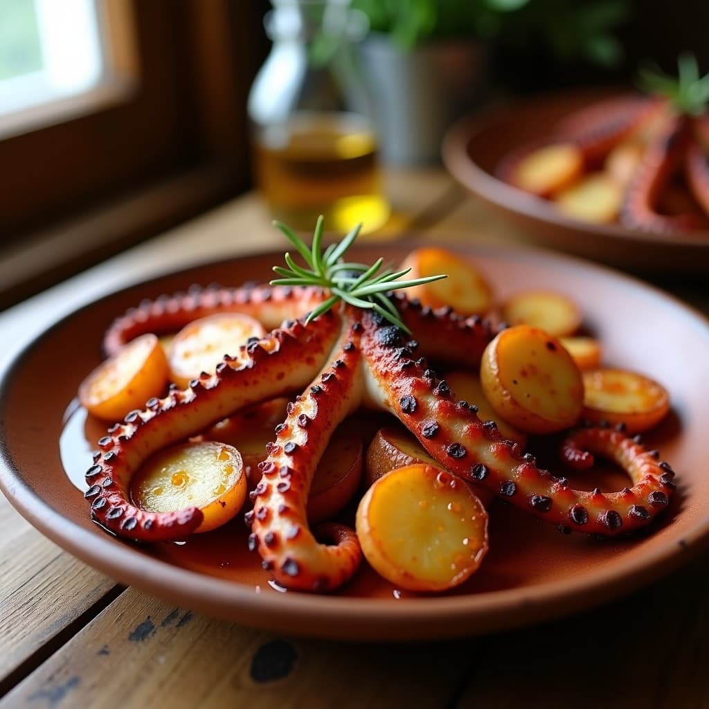 Pulpo a la Gallega con Patatas Panaderas en Airfryer: Receta Española Tradicional Light