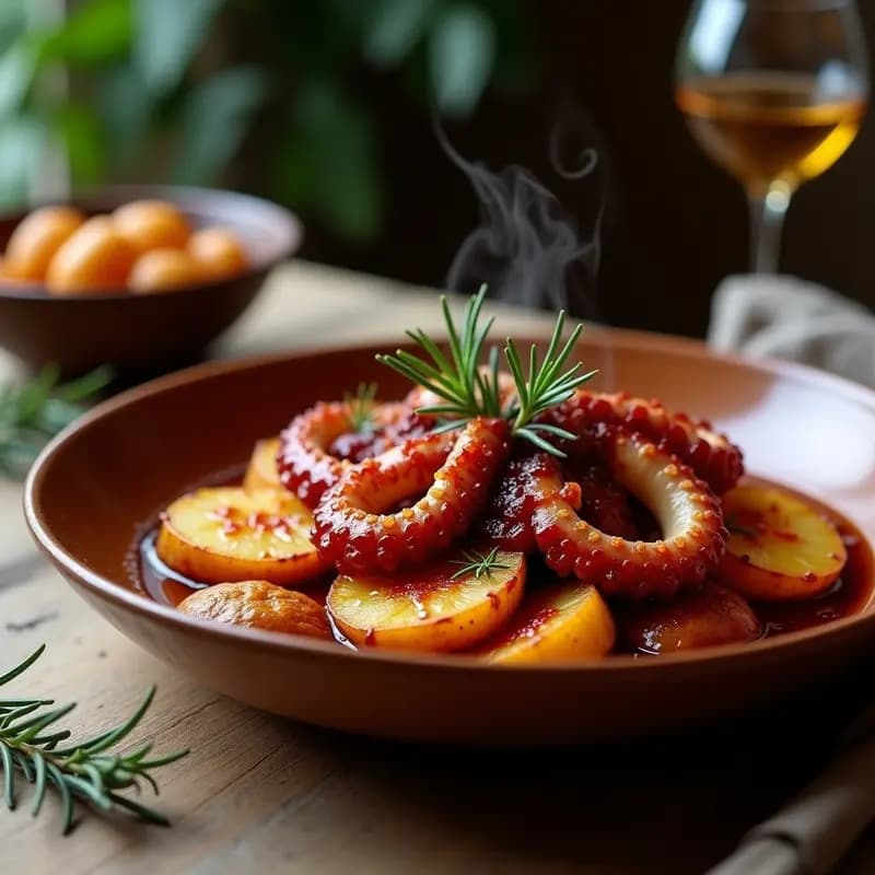 Pulpo a la Gallega con Patatas y Pimentón: Receta Italiana histórica con Toque Español