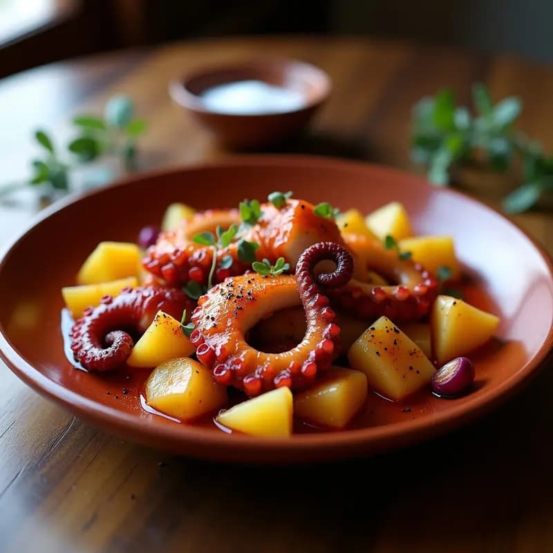 Pulpo a la Gallega con Pimentón y Aceite de Oliva: Receta Española en Sartén Rápida