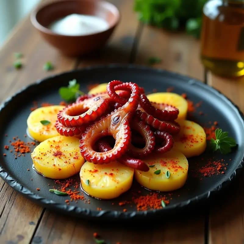 Pulpo a la gallega con patata, pimentón y aceite de oliva: Receta festiva y sencilla