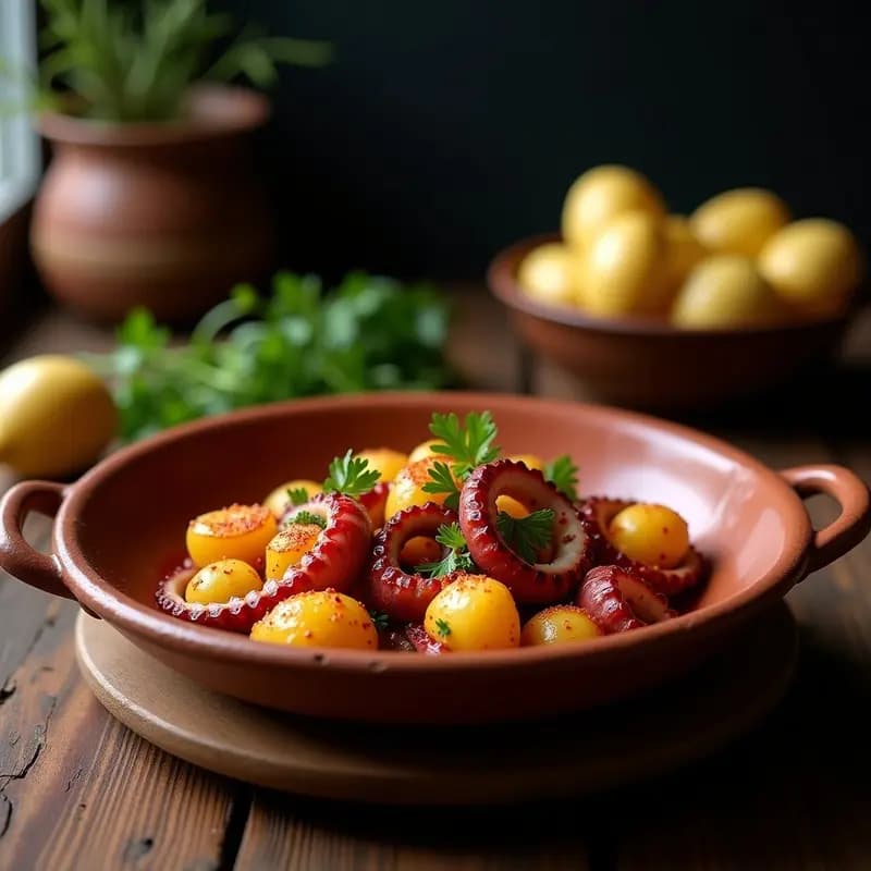 Pulpo a la Gallega con Pimentón y Patatas Cocidas: Receta Española en Olla Rápida