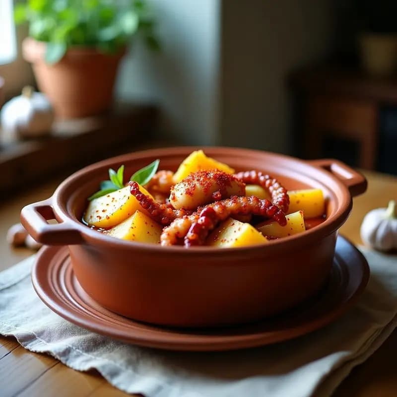 Pulpo a la Gallega con Pimentón de la Vera: Receta Fácil en Cazuela de Barro