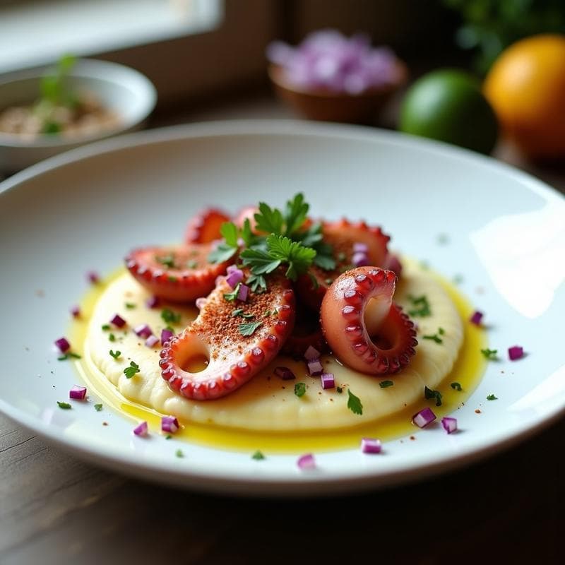 Pulpo a la Gallega con Puré de Coliflor: Receta en Thermomix Baja en Carbohidratos