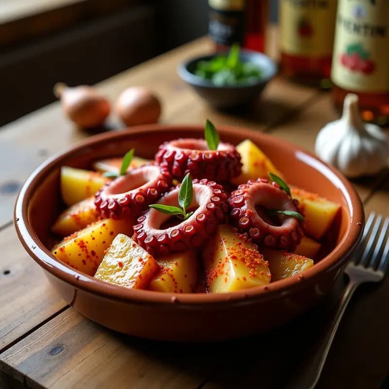 Pulpo a la Gallegs con Cachelo y Pimentón: Receta Española de Feria en Olla Rápida