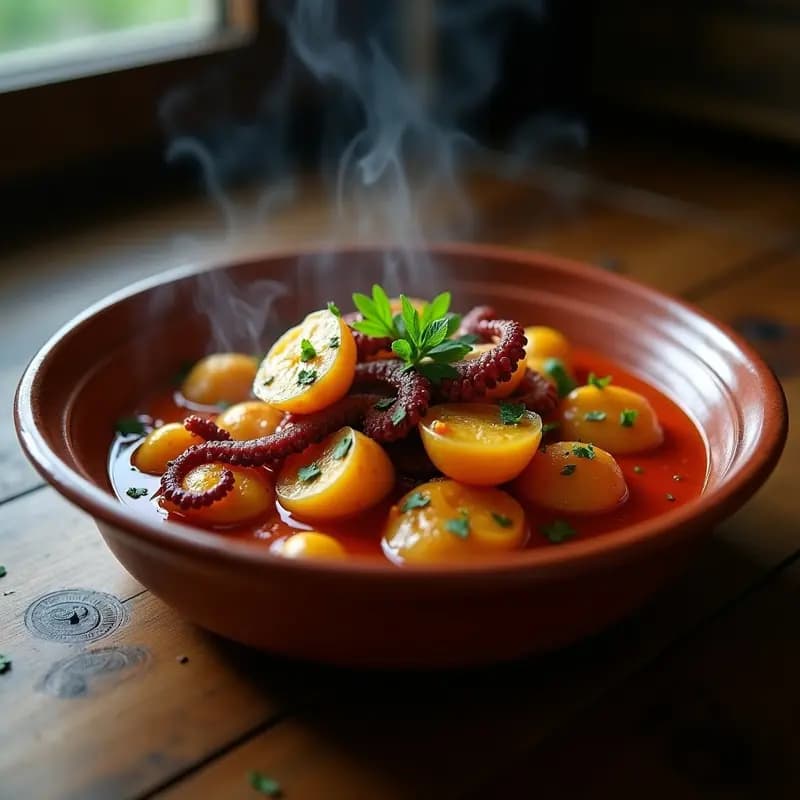 Pulpo a la Mugardesa con Papas Panaderas: Receta de las Rías Gallegas con Toque Tradicional