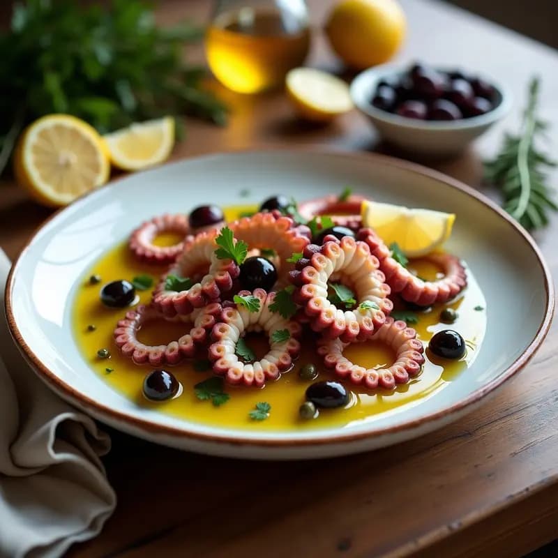 Pulpo al Olivo con Aceitunas Kalamata y Limón: Entrante Griego Sin Gluten y Keto