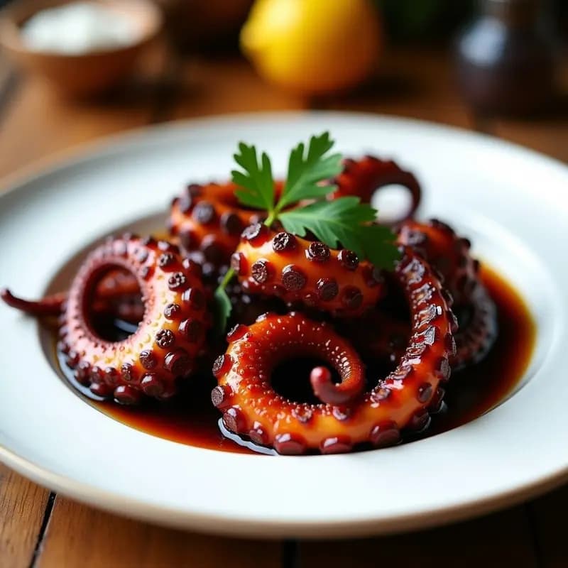 Pulpo al Olivo Negro y Pimentón de la Vera: Receta Gallego-Cubana en Airfryer Sin Aceite