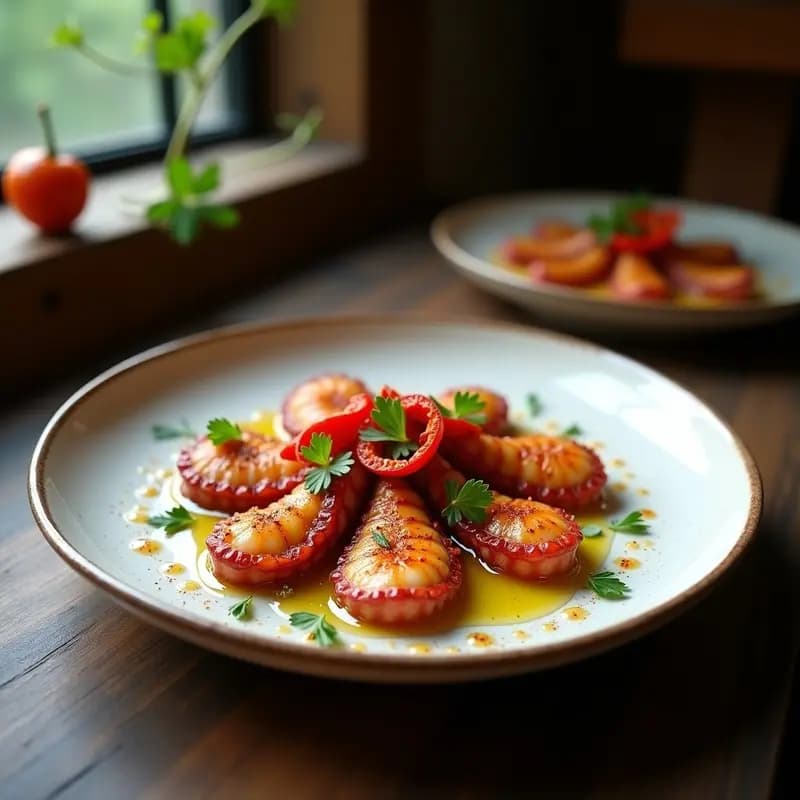 Pulpo a la Plancha con Pimentón de Piquillo y Aceite de Oliva: Receta Vasca en Airfryer