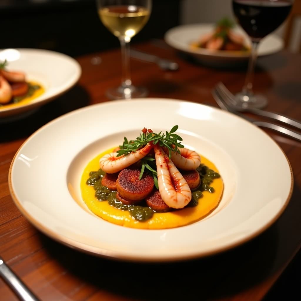 Pulpo a la Plancha con Püree de Batata Morada y Chimichurri: Receta Argentina Gourmet en 30 Minutos