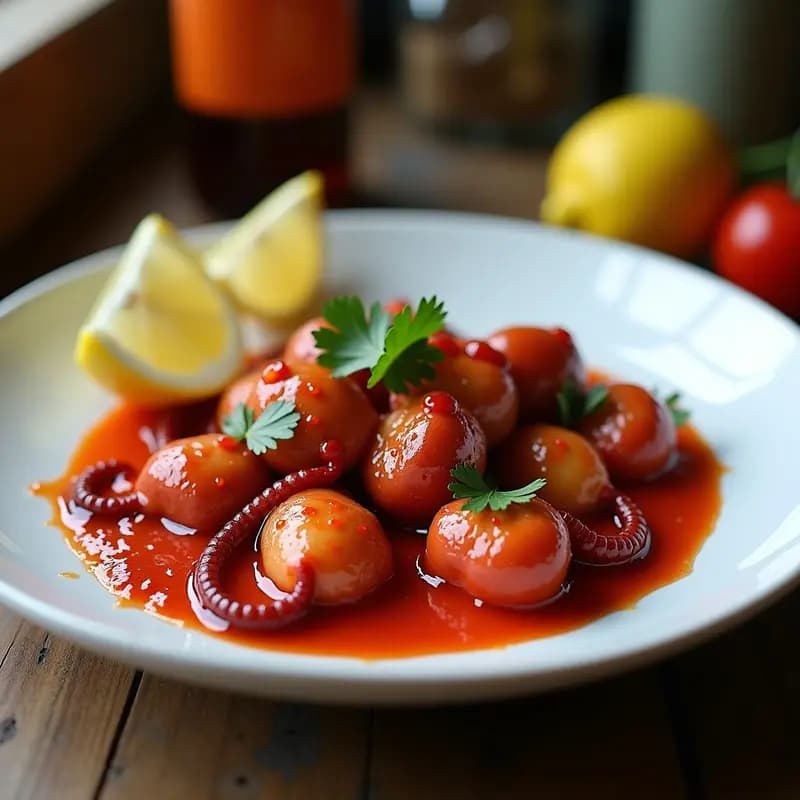 Pulpo al Vapor con Pimentón de Piquín: Receta Española en Olla Exprés con Toque Picante