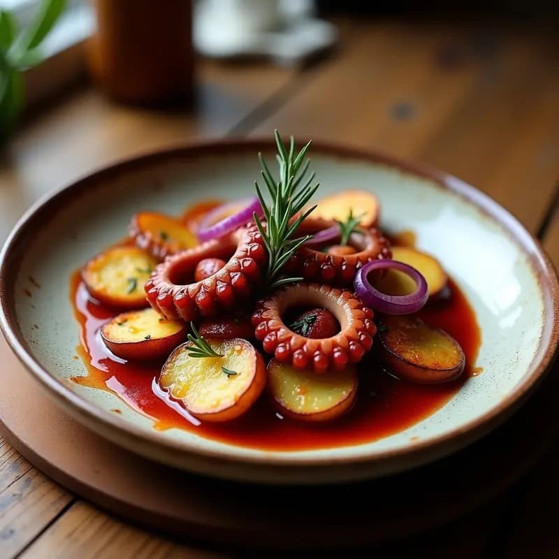 Pulpo al Vino Tinto con Patatas Panaderas: Receta Gallega Gourmet para Ocasiones