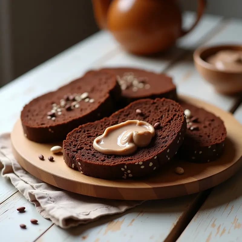 Pumpernickel de Centeno con Mantequilla de Algarroba: Pan Alemán Sin Gluten y Keto