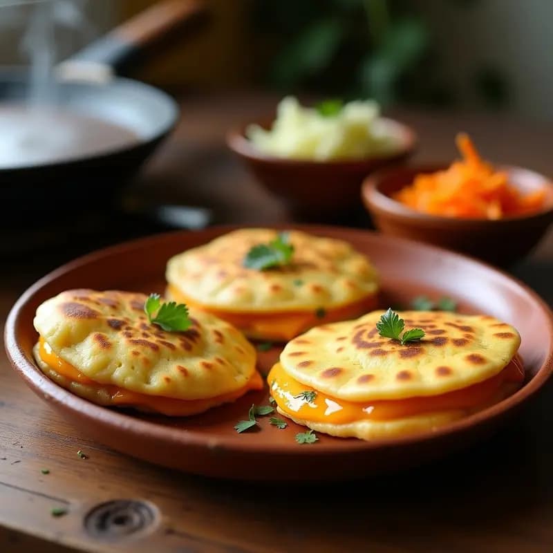 Pupusas de Flor de Izote y Queso Oaxaca: Receta Salvadoreña Tradicional en Comal