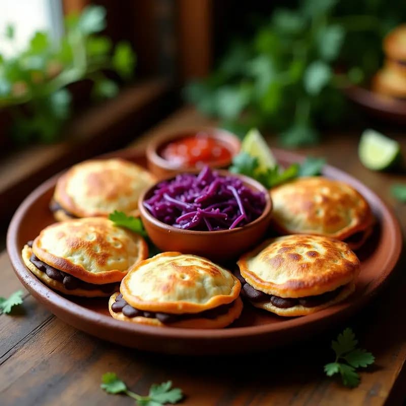 Pupusas Salvadoreñas de Frijol Negro y Chicharrón Vegano: Receta en Airfryer Sin Gluten