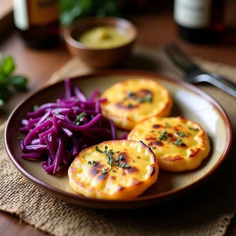 Pupusas de Queso y Loroco con Curtido: Receta Salvadoreña Sin Lactosa en Plancha