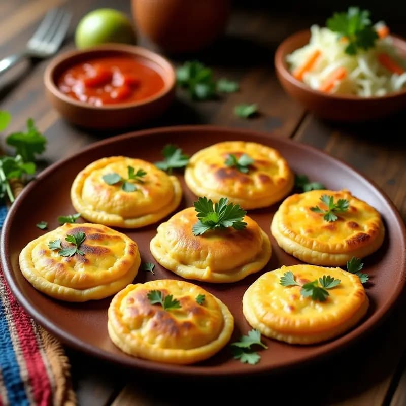Pupusas de Queso y Loroco: Receta Salvadoreña con Salsa de Tomate Casera