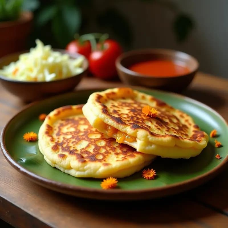 Pupusas de Queso y Loroco: Receta Salvadoreña Tradicional con Toque Floral
