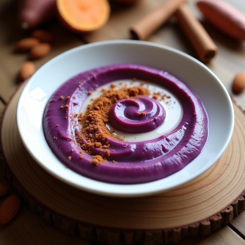 Puré de Boniato Morado con Leche de Almendras y Canela: Receta Sin Lácteos en Thermomix