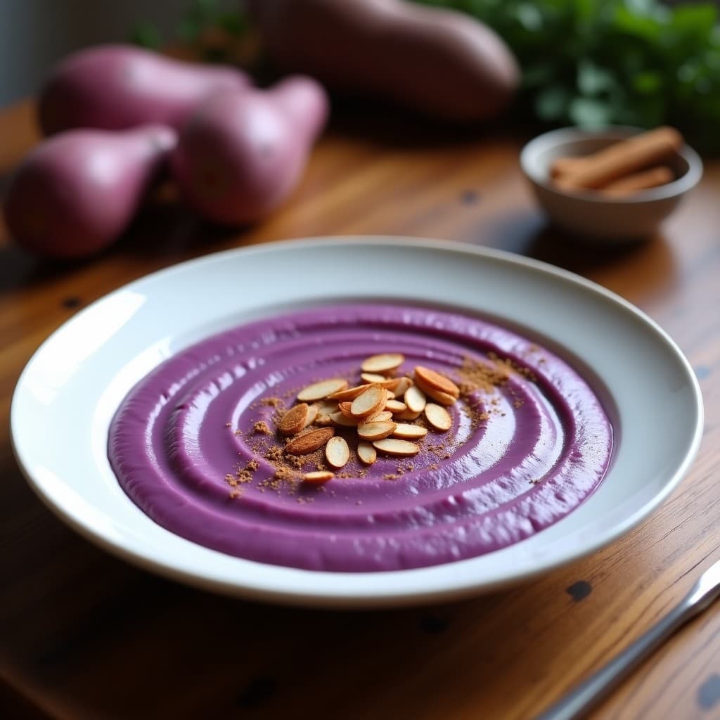 Puré de Boniato Morado con Leche de Avena y Canela: Receta Vegana y Reconfortante en 20 Minutos