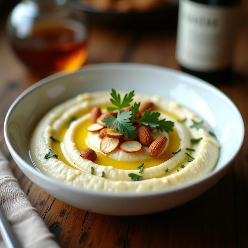 Puré de Coliflor con Aceite de Trufa y Almendras Tostadas: Receta Keto y Gourmet en Thermomix