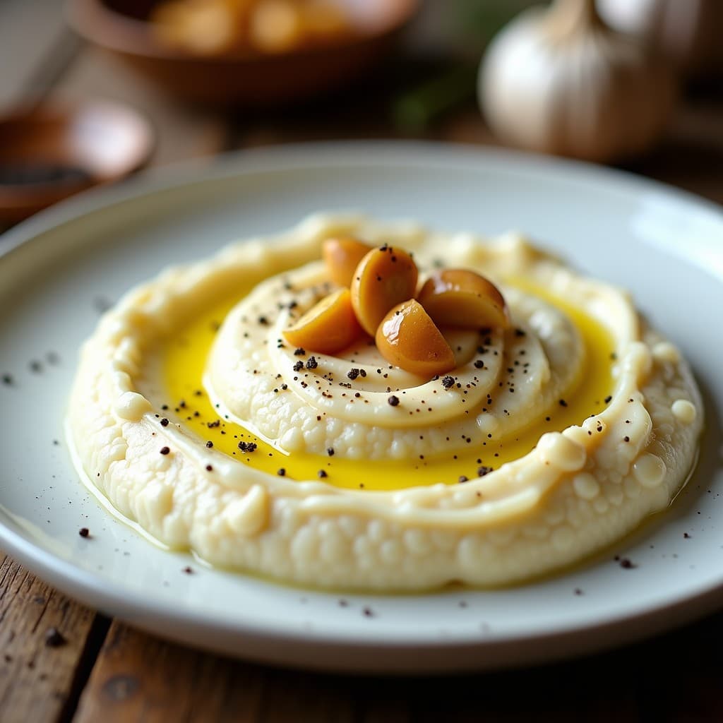 Purée de Coliflor con Ajo Asado y Aceite de Trufa: Receta Keto y Sin Lácteos en Thermomix