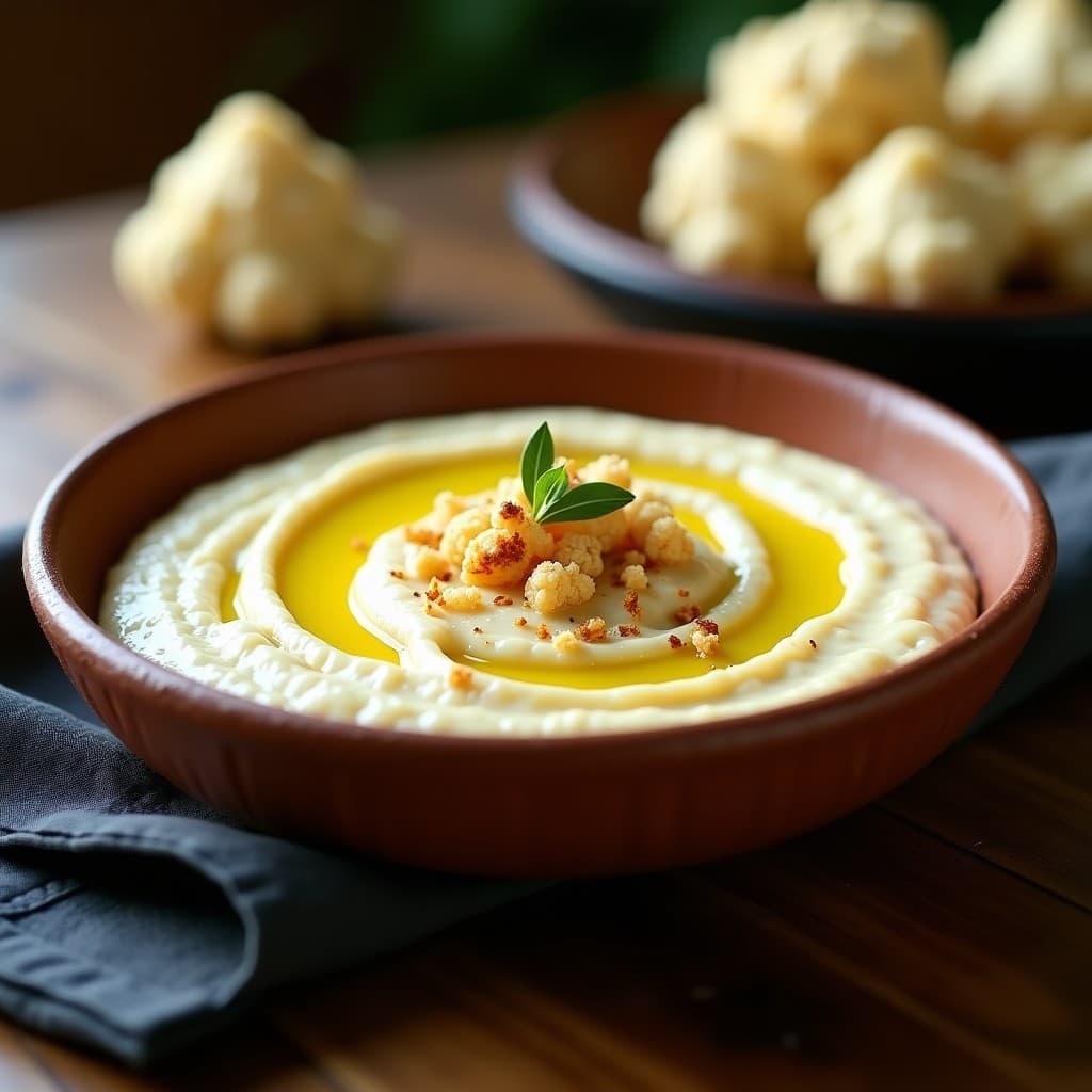 Puré de Coliflor con Ajo Asado y Queso de Anacardos: Receta Keto en Airfryer con Textura Cremosa