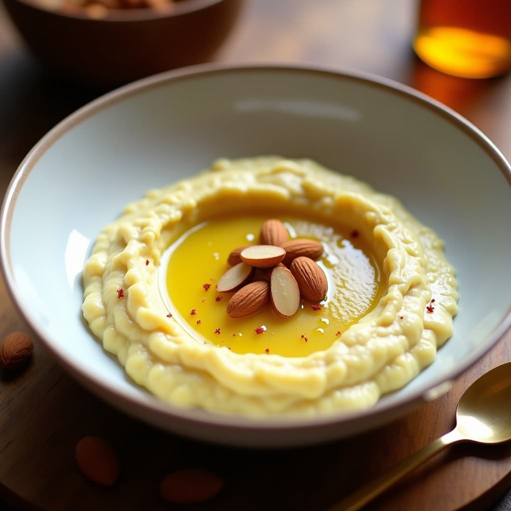 Puré de Coliflor con Azafrán y Almendras Tostadas: Receta Persa Keto en Olla Express