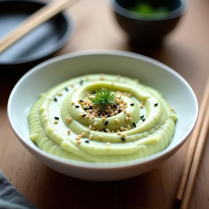 Puré de Coliflor y Wasabi con Semillas de Sésamo: Acompañamiento Japonés Keto