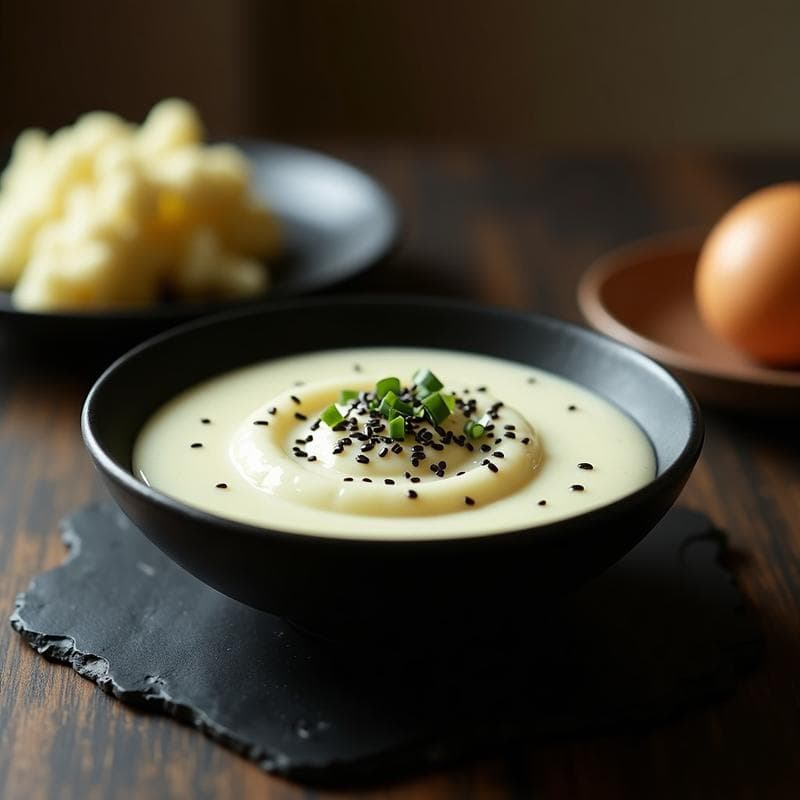 Puré de Coliflor y Wasabi con Semillas de Sésamo: Entrante Vegano Sin Horno y Picante
