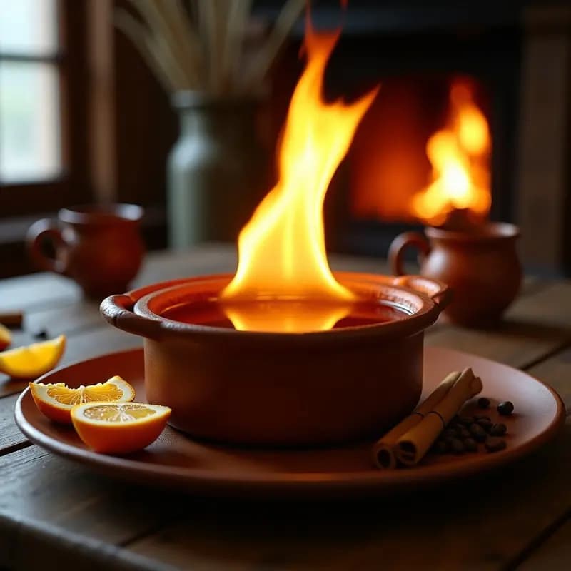 Queimada Gallega: Bebida Tradicional con Fuego y Canela para Noches Frías