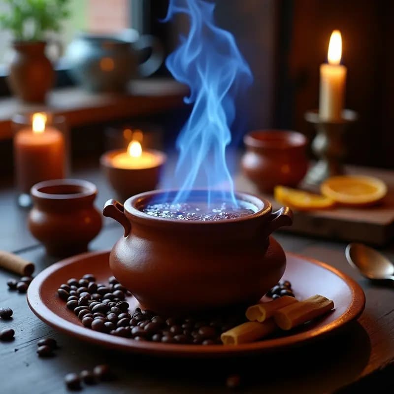 Queimada Gallega Auténtica con Granos de Café: Bebida Tradicional para Noches de Invierno