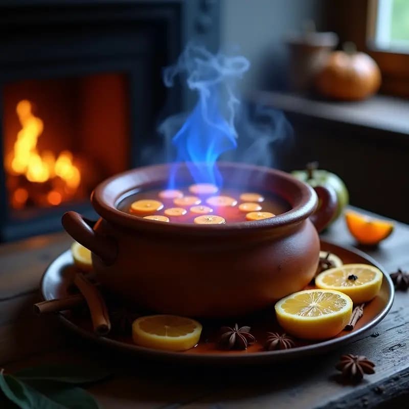 Queimada Gallega con Frutas y Especias: Bebida Mágica de Halloween