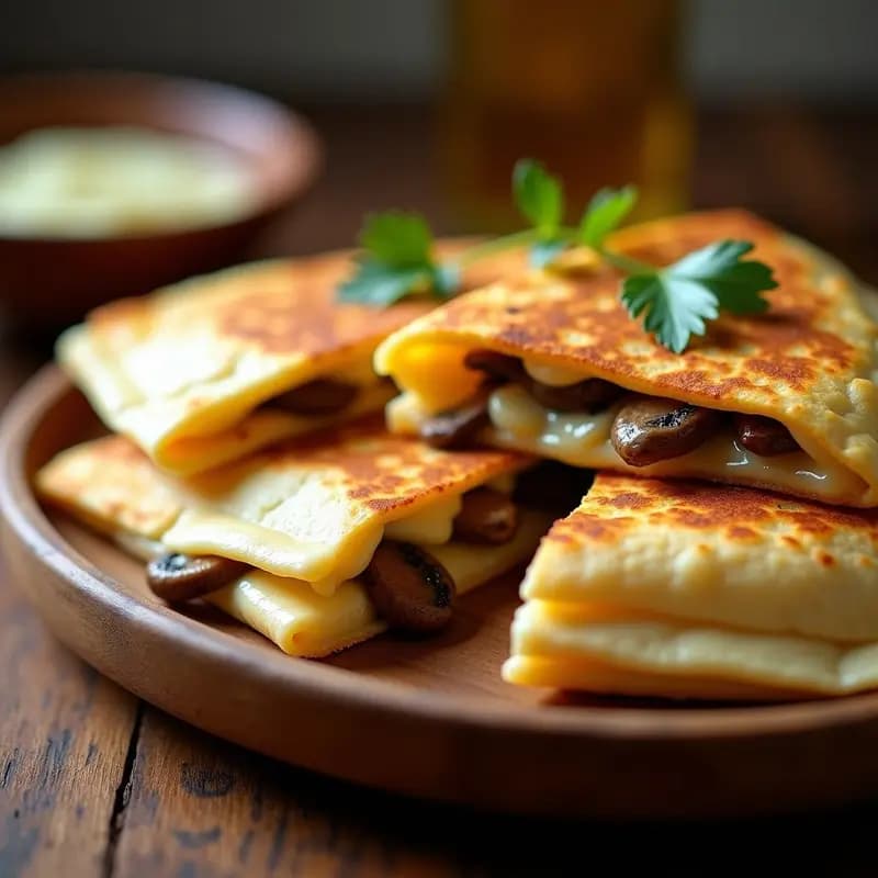 Quesadillas de 4 Quesos con Champiñones Salteados: Receta para Amante del Queso