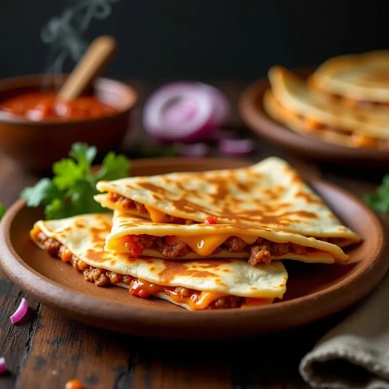 Quesadillas de Chorizo y Queso Oaxaca con Salsa de Chipotle: El Snack Mexicano Más Adictivo
