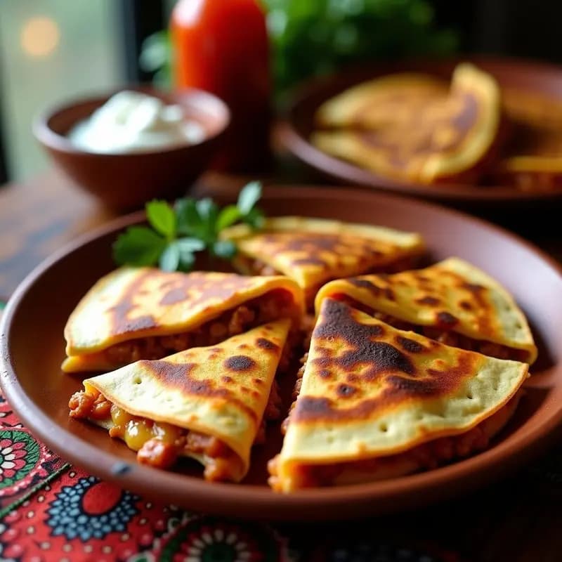 Quesadillas con Chorizo y Queso Oaxaca: Sabores Mexicanos en Cada Mordisco