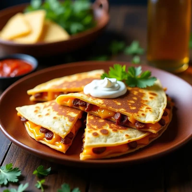 Quesadillas de Flor de calabaza con Queso Oaxaca y Chorizo: Receta Mexicana para Desayunar o Cenar