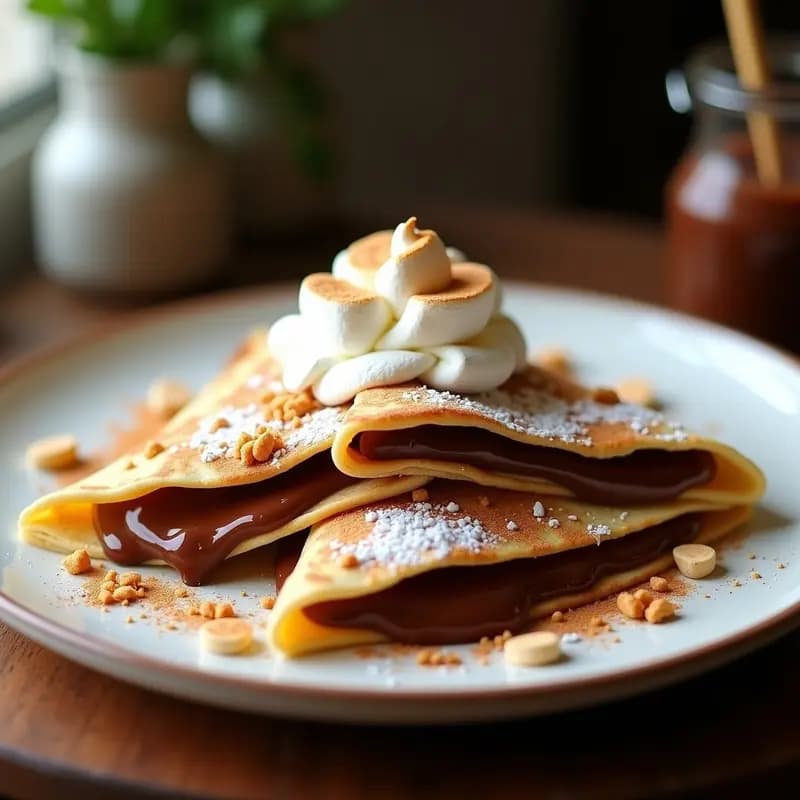 Quesadillas de Nutella y Marshmallows con Crujiente de Galletas: Postre Mexicano Reinventado