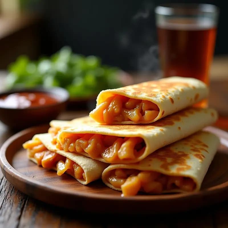 Quesadillas de Pollo con Chipotle y Queso Monterey Jack: Aperitivo Picante y Cremoso