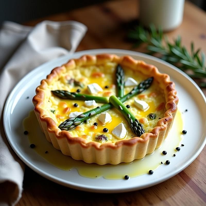 Crustless Quiche de Espárragos y Queso de Cabra: Receta Keto en Airfryer y Sin Masa