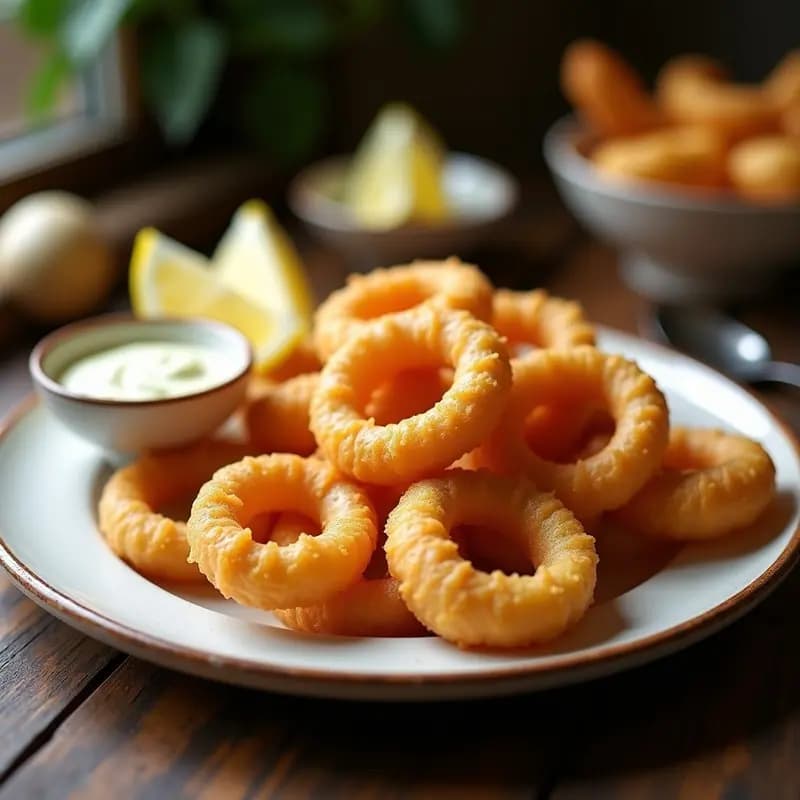 Rabas: Aros de Calamar Rebozados Crujientes en Airfryer sin Aceite
