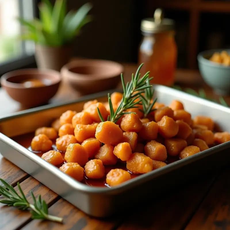Rabos de Torrezno al Horno con Miel y Romero: Tapa Murciana Crujiente y Dulce