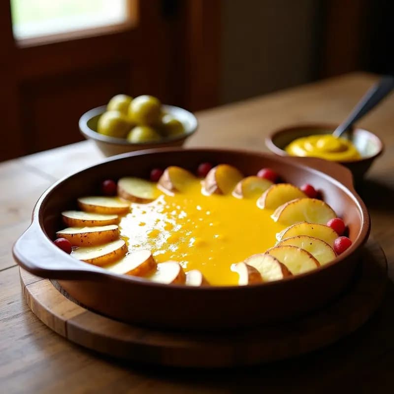 Raclette Suiza: Queso Fundido con Patatas y Encurtidos en 20 Minutos
