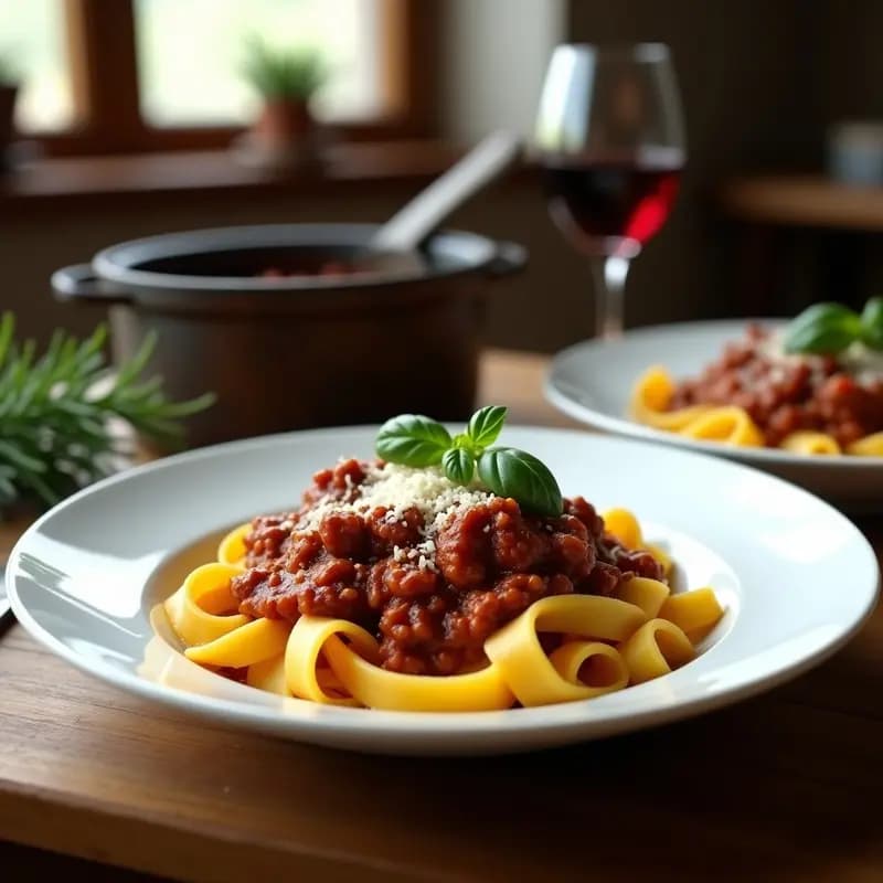 Ragu de Carne a la Bolonesa: Receta Italiana Tradicional en Olla Lenta